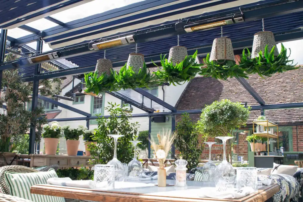 Suspended Artificial Ferns at The Bull Henley