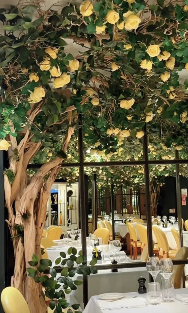 Custom made artificial yellow rose trees in San Carlo birmingham