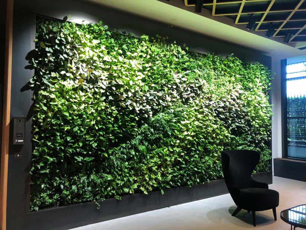 Internal HYVERT living wall at 10 Chiswell Street by I Want Plants