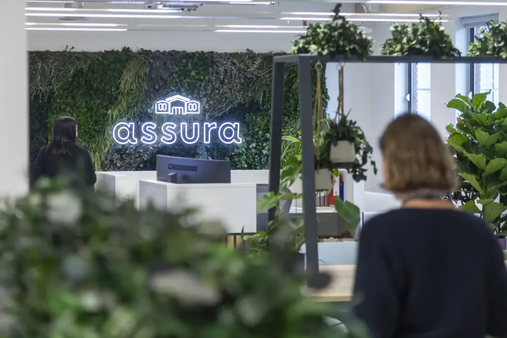 Bespoke internal and external planting at Assura plc office