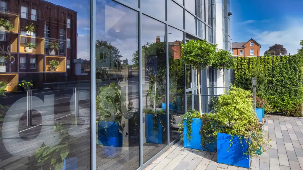 Live planting at the exterior of Assura