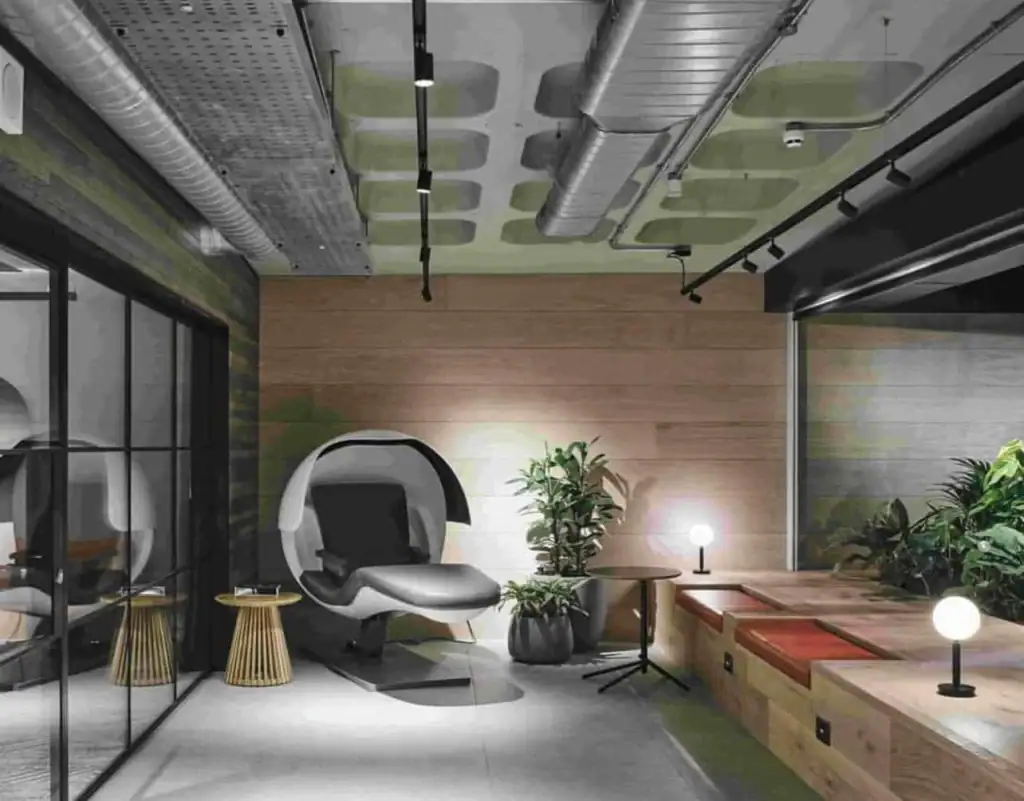 bruntwood Bloc Manchester wellness area with live plants