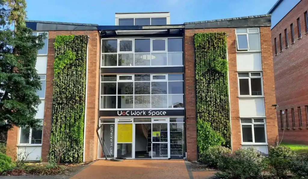 Twin HYVERT living walls at Chester University