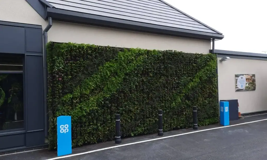 HYVERT living wall for the Co-op, Malpas, Cheshire