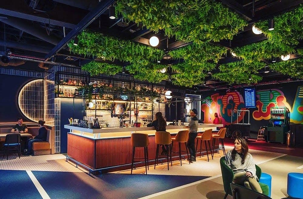 Artificial green ceiling