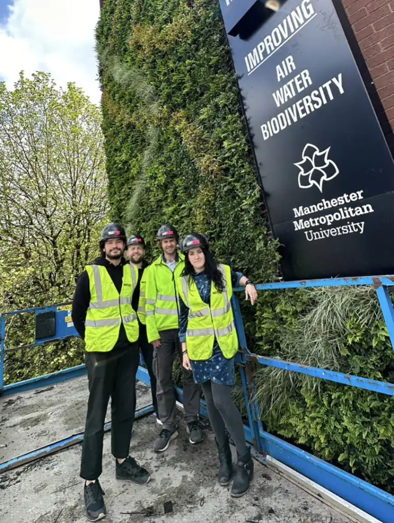 HYVERT Living Wall at All Saints Manchester with Academics