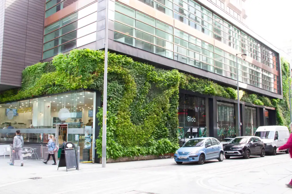 bruntwood bloc manchester wrapped in a HYVERT living wall