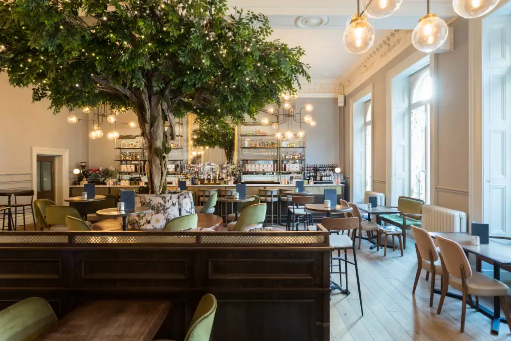 Lost & Found Leeds custom made artificial Tree within bar area