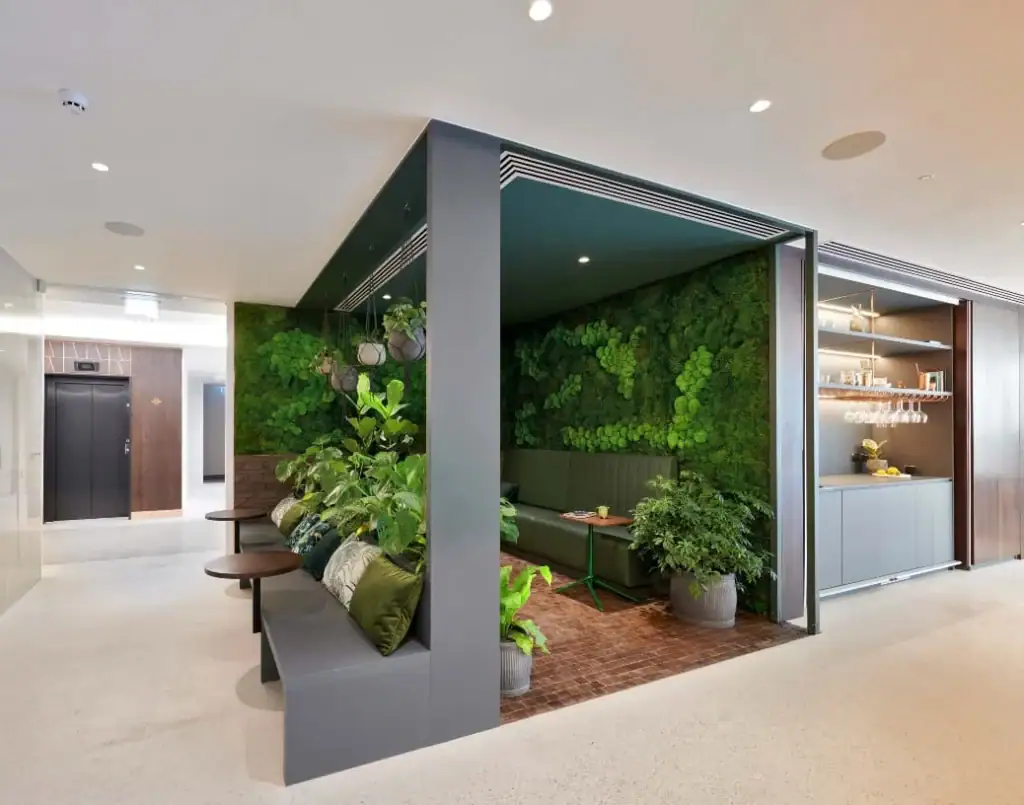 biophilic wellness area at 1 Victoria Street in London by I Want Plants