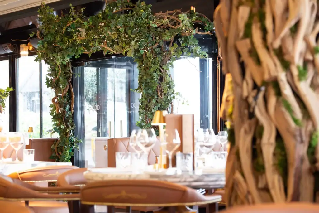 Artificial foliage and curly wood branches in Cibo Wilmslow installed by I Want Plants