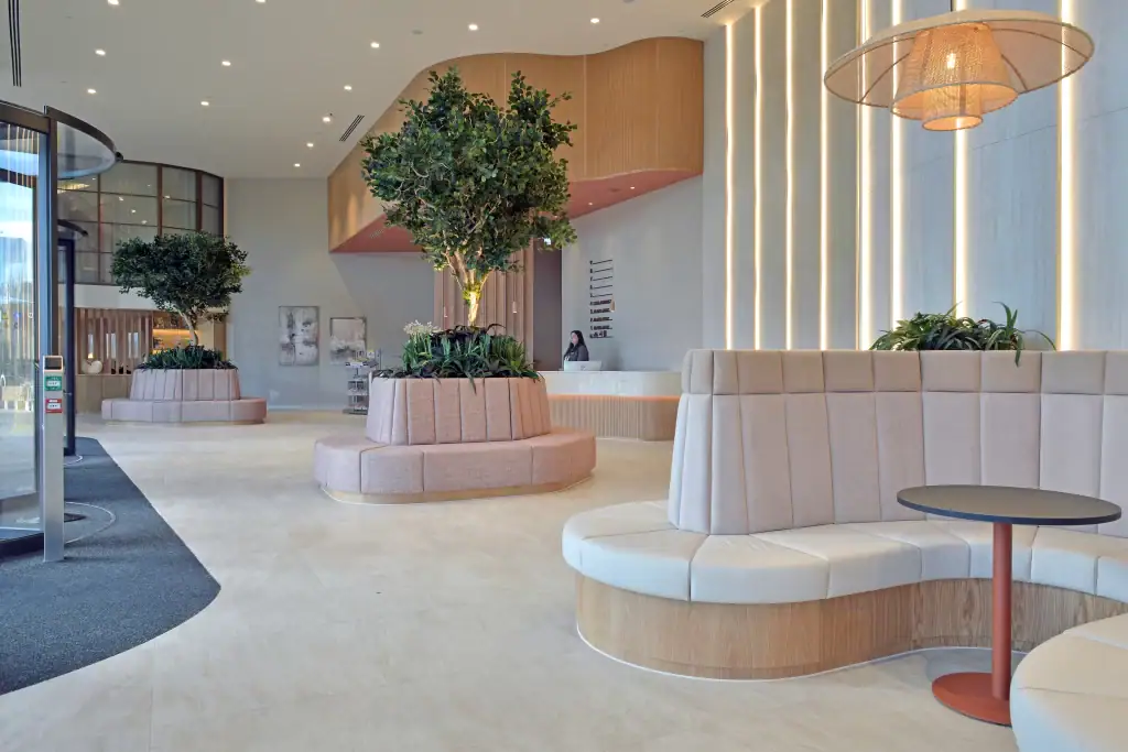 Reception area at 101 Embankment Manchester