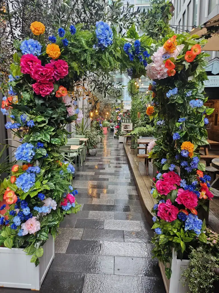 artificial floral arch by i want plants