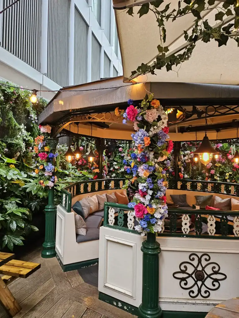 replica flower displays for flight club by i want plants