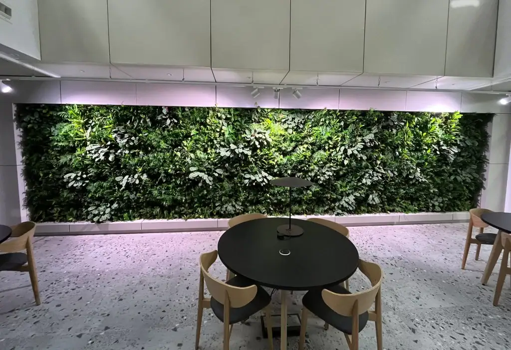 HYVERT living wall in communal meeting space