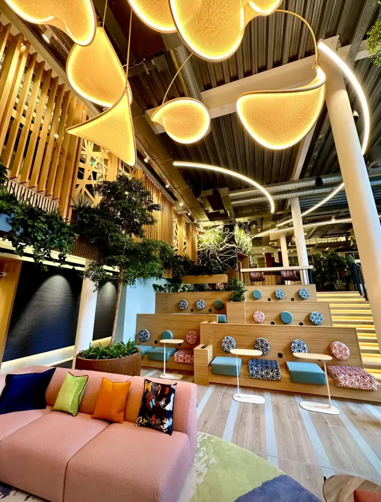 Bruntwood Sci Tech West Village interior with live plant displays by I Want Plants