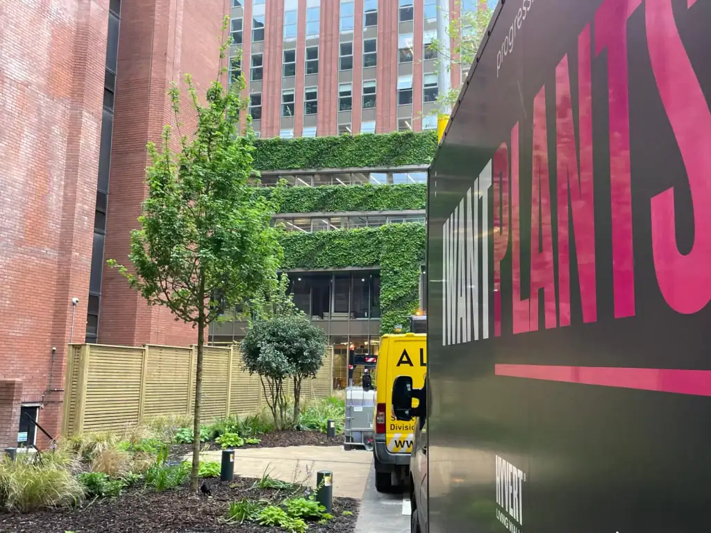 I Want Plants van at Bruntwood SciTech West Village