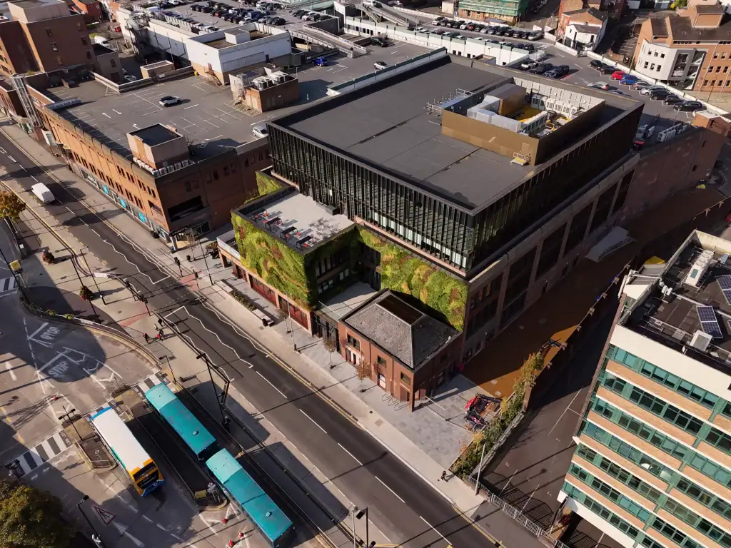 HYVERT Drone filming at Foundation building