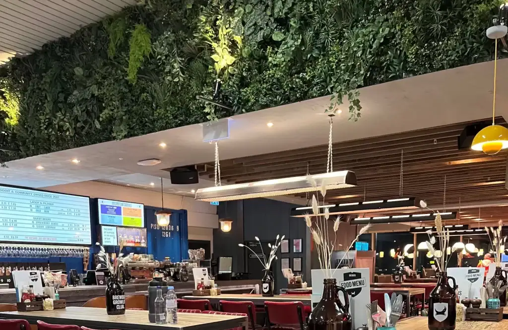 fire retardant green wall Hospitality sector by I Want Plants