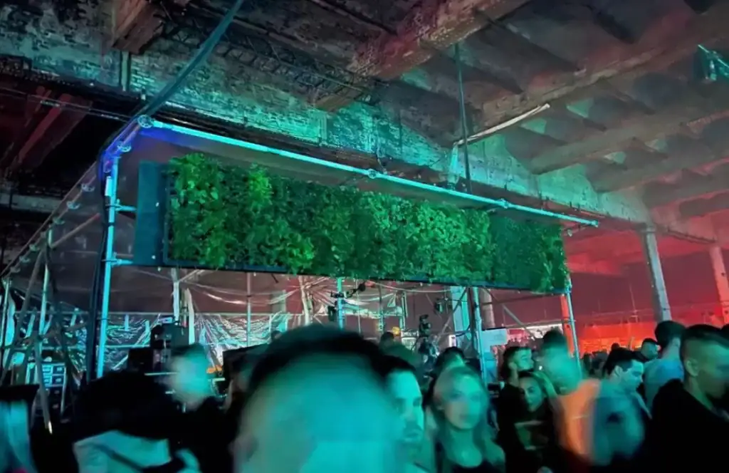 HYVERT noise abatement experiment at The Warehouse Project in 20222