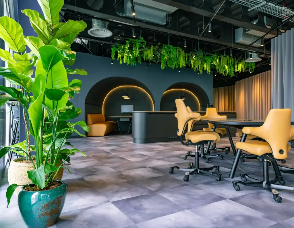 CBRE liverpool artificial and live plant displays by i want plants