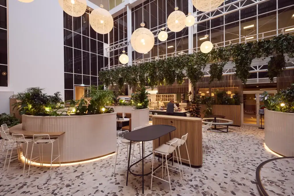 Centre City Birmingham communal atrium with plants