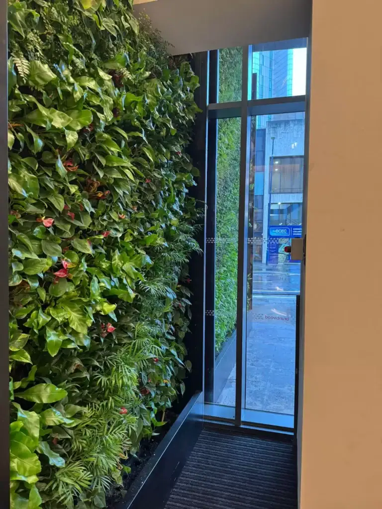 Interior HYVERT living wall in entrance foyer at Centre City Birmingham
