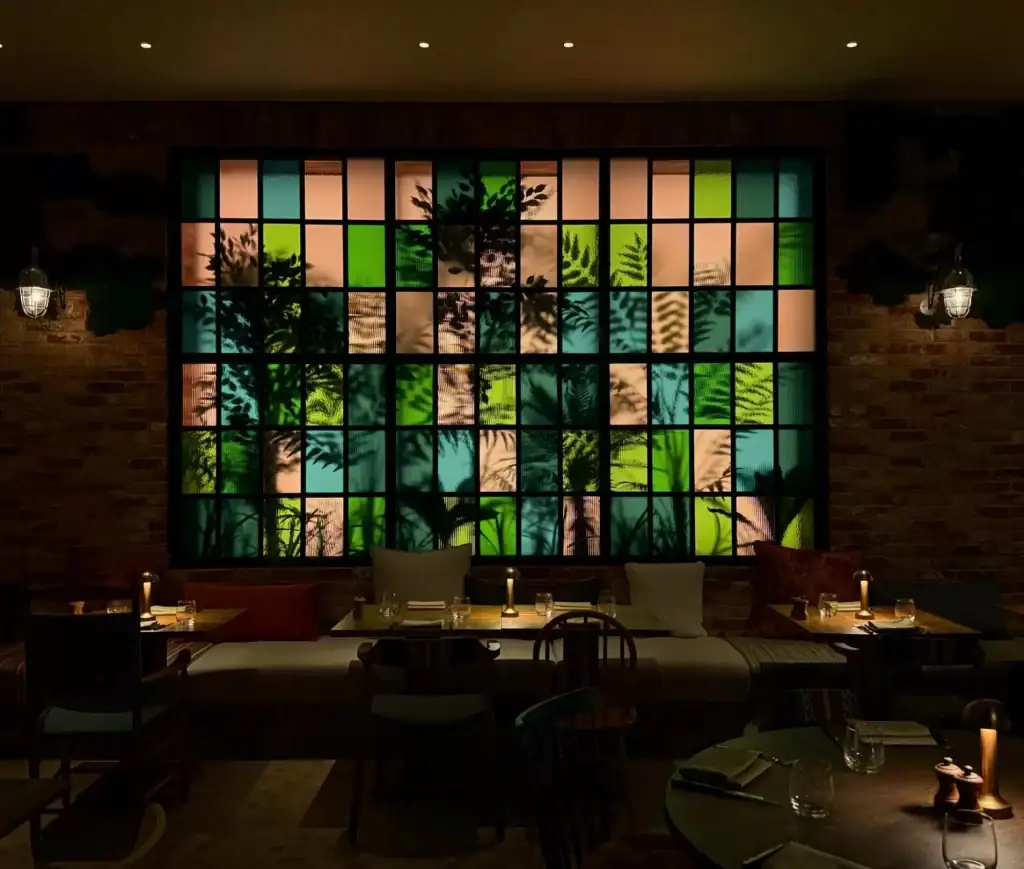 Custom Installation by I Want Plants and Artin Lights at Treehouse Hotel Manchester