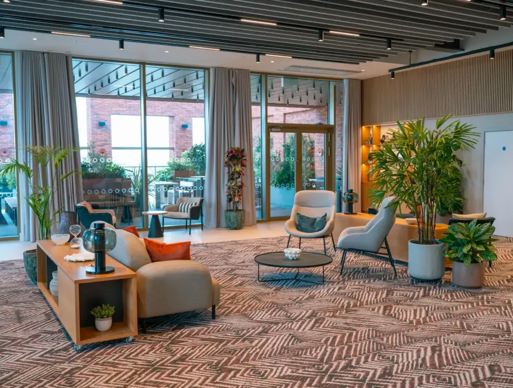 3 Circle Square First Floor Lounge with Plants