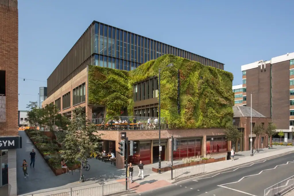 Bruntwood Foundation full HYVERT living wall installation in 2025
