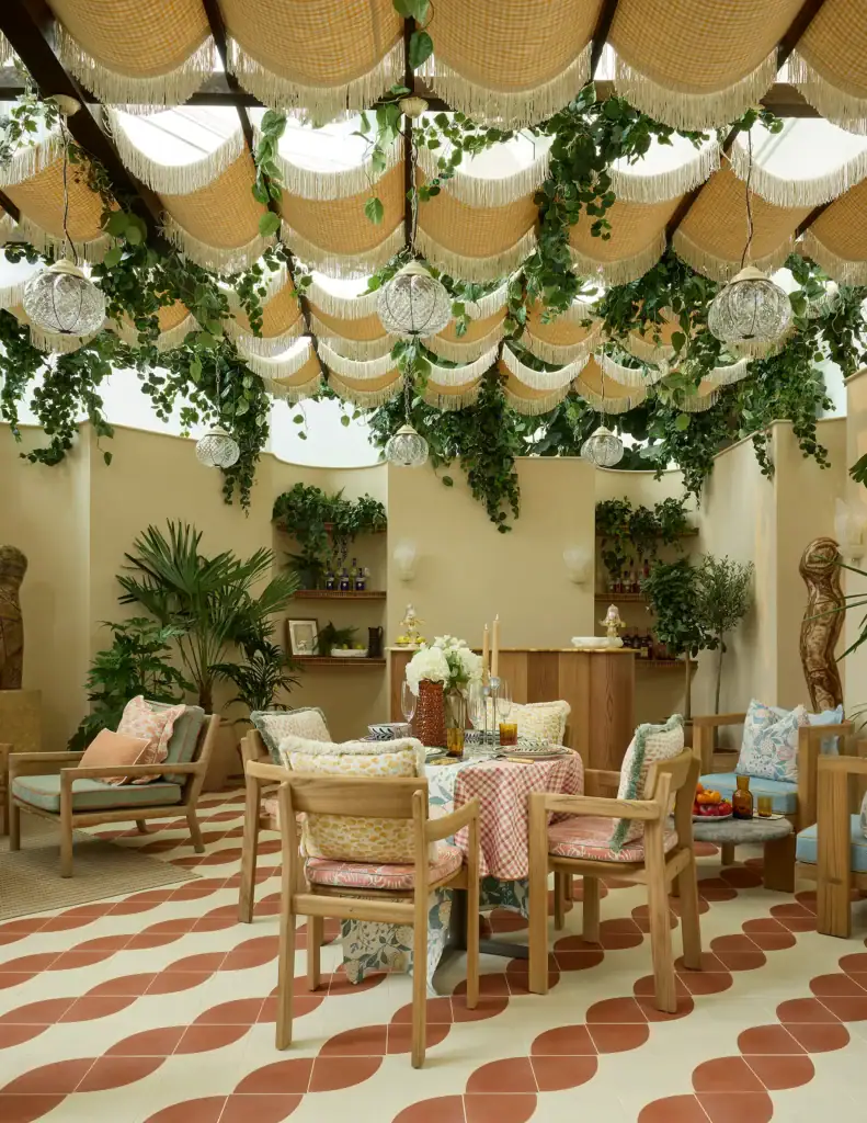 Wow!house event Perennials and Sutherland Garden Terrace by Fettle Design with hanging replica plants and live plants supplied by I Want Plants